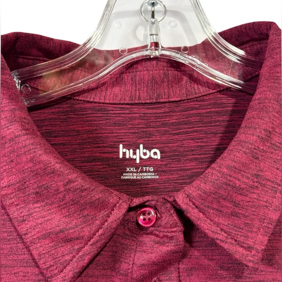 NWOT, HYBA, Plus Size Sleeveless Polo Top - Maroon, XXL πββοΈββ‘οΈ - Picture 4 of 8